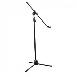 PROFICON SOUND MIC STAND 1 black οικονομική ρυθμιζόμενη βάση δαπέδου μικροφώνου με γερανό με λεπτή σχεδίαση εξαιρετικής ποιότητας με μεγάλη σταθερότητα